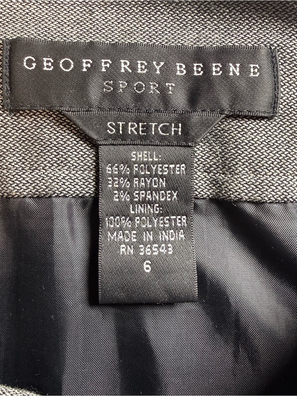Geoffrey Beene Sport Gray Stretch Pleated A Line Skirt Size 6 Career Preppy - Picture 6 of 10